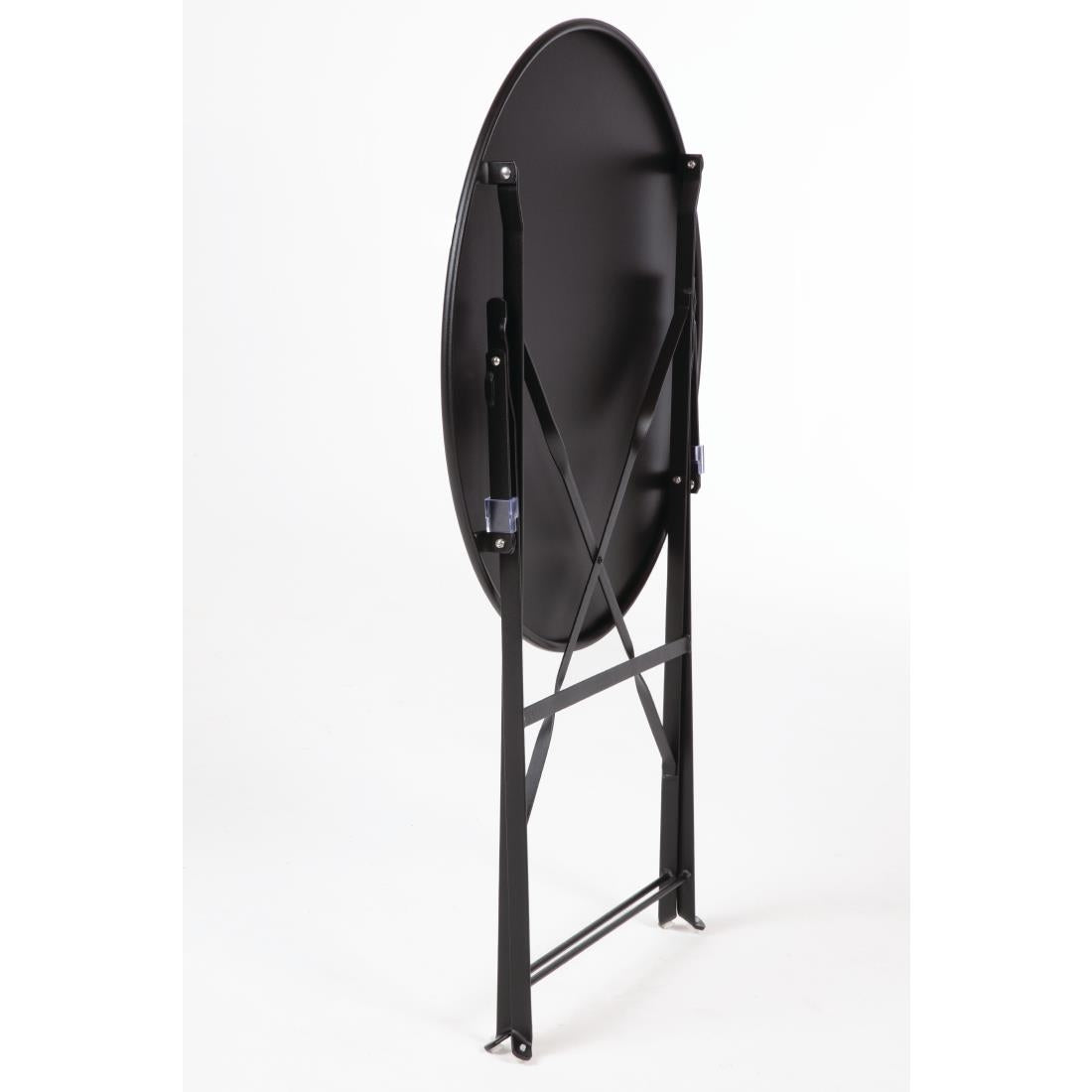 Bolero Perth Pavement Style Round Table Black 600mm
