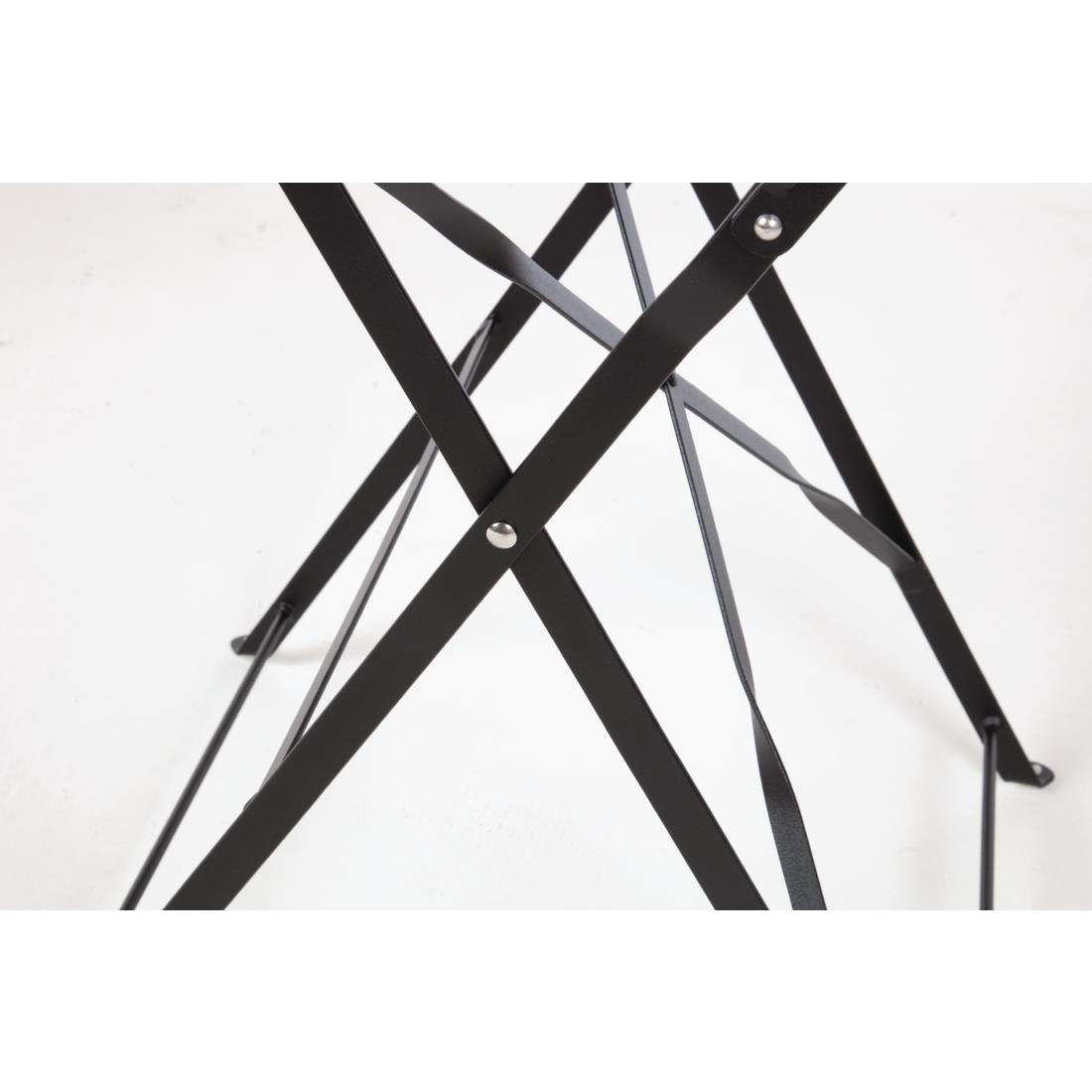 Bolero Perth Pavement Style Round Table Black 600mm