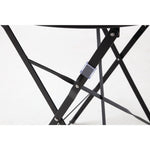 Bolero Perth Pavement Style Round Table Black 600mm