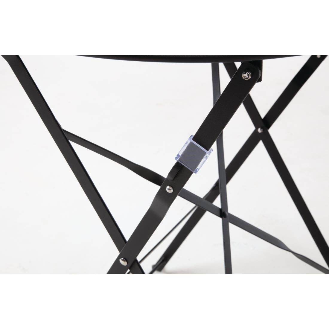 Bolero Perth Pavement Style Round Table Black 600mm