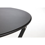 Bolero Perth Pavement Style Round Table Black 600mm