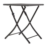 Bolero Square PE Wicker Folding Table Black 600x600mm