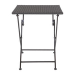 Bolero Square PE Wicker Folding Table Black 600x600mm