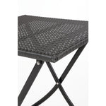 Bolero Square PE Wicker Folding Table Black 600x600mm