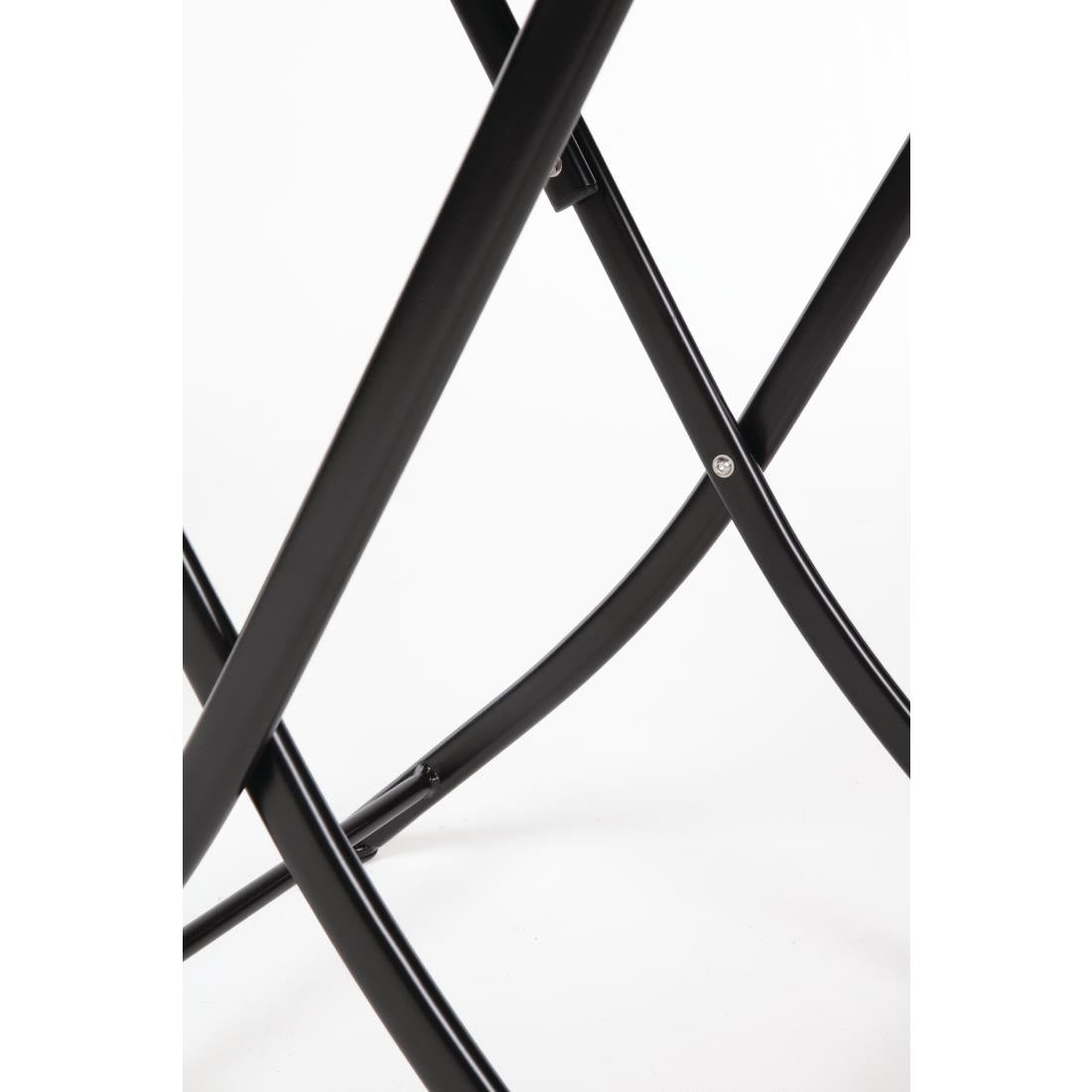 Bolero Square PE Wicker Folding Table Black 600x600mm