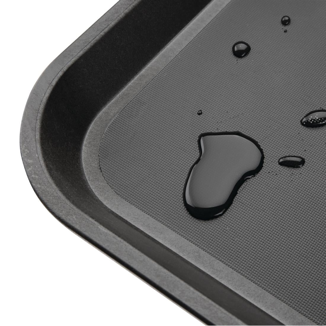Olympia Kristallon PP Rectangular Non-Slip Tray Black 305x410mm