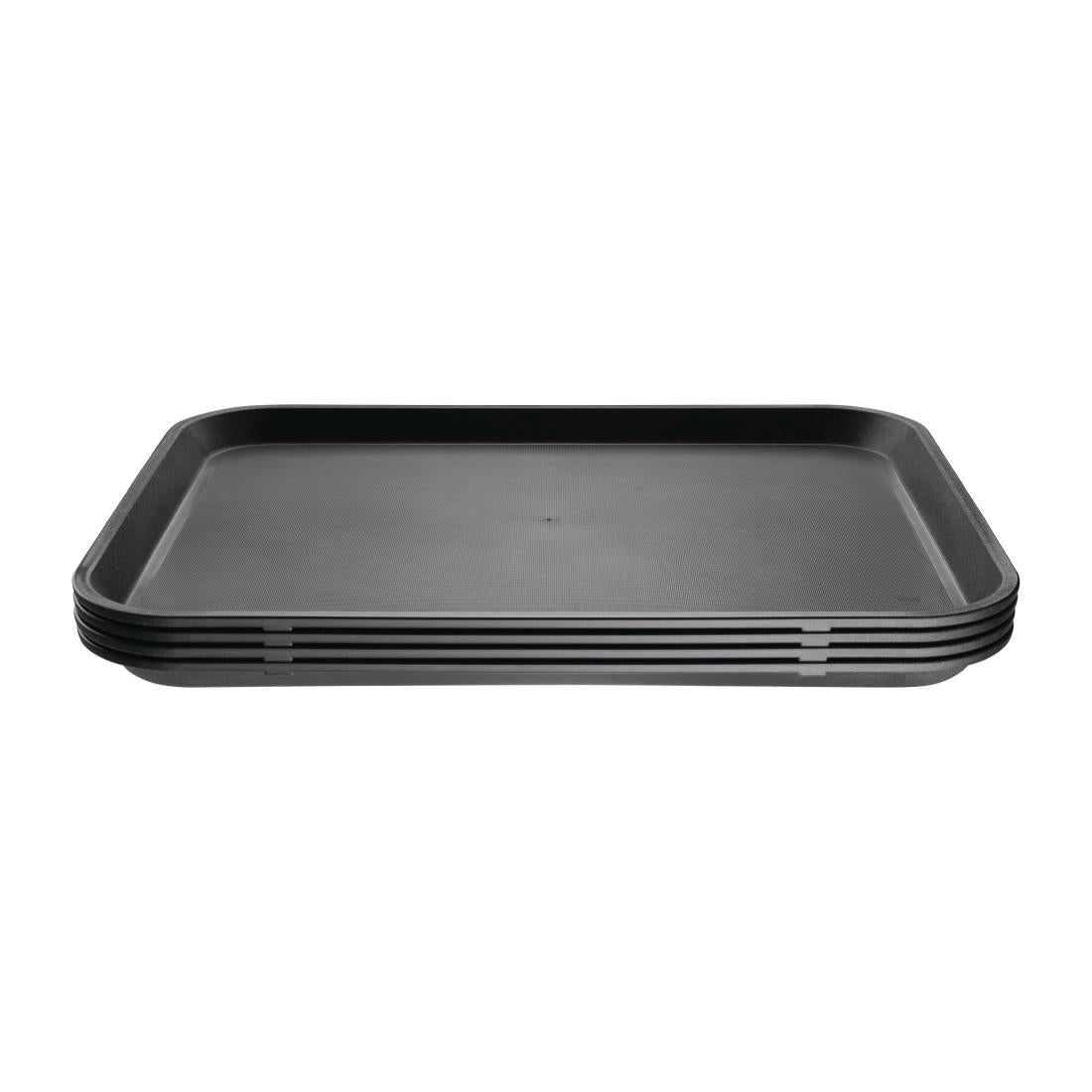 Olympia Kristallon PP Rectangular Non-Slip Tray Black 305x410mm