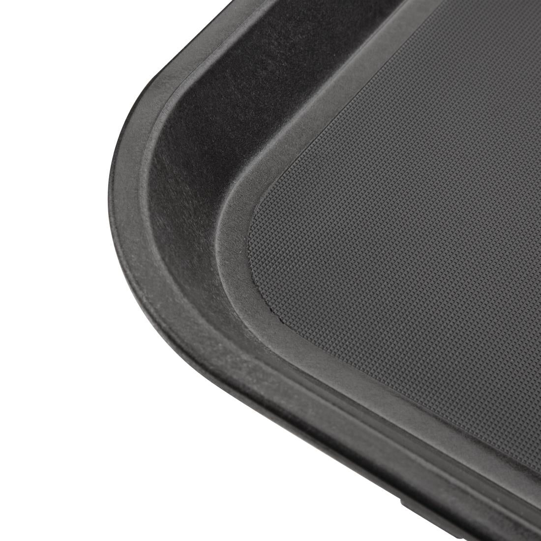 Olympia Kristallon PP Rectangular Non-Slip Tray Black 355x455mm