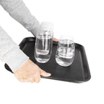 Olympia Kristallon PP Rectangular Non-Slip Tray Black 355x455mm