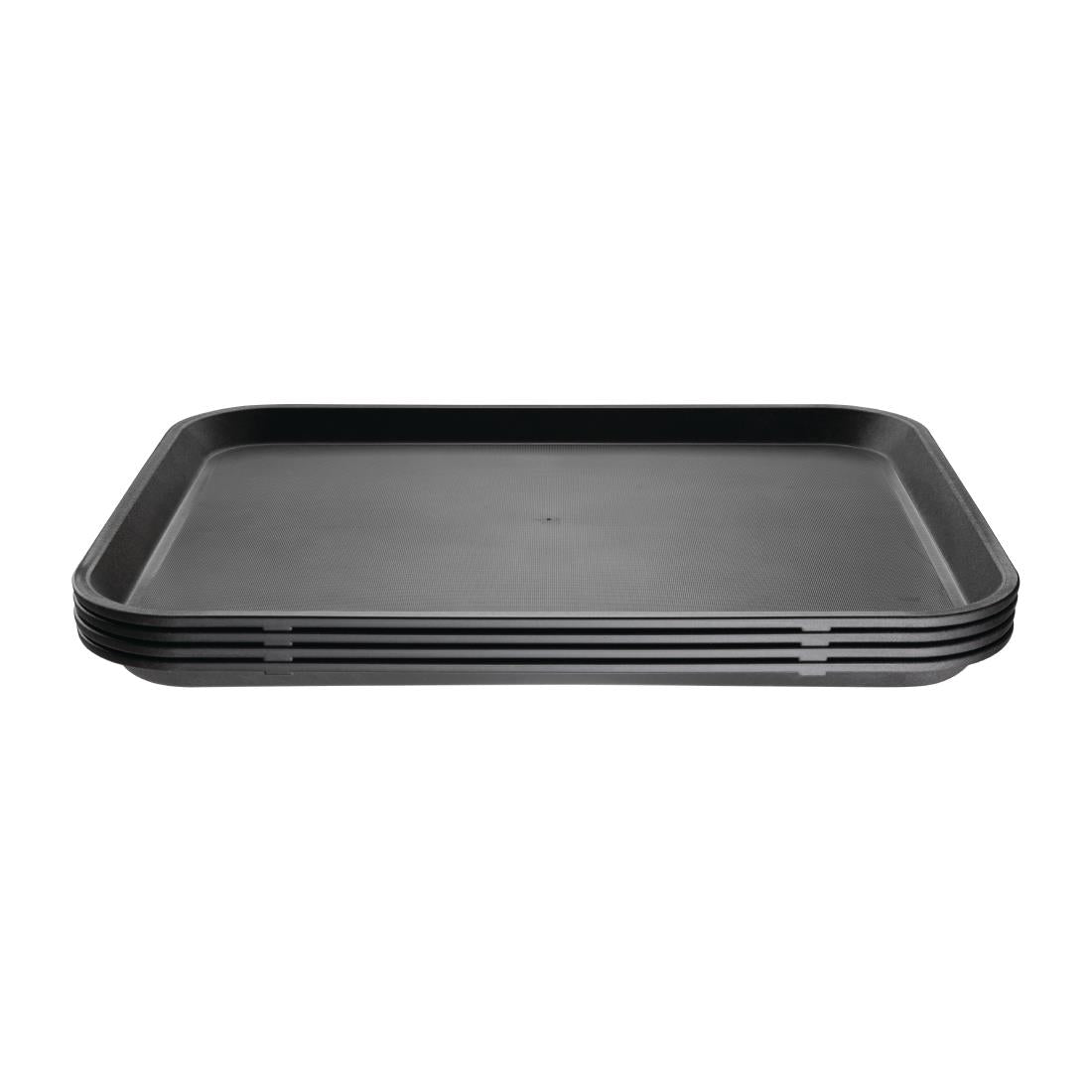 Olympia Kristallon PP Rectangular Non-Slip Tray Black 355x455mm