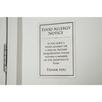 Vogue Brushed Steel Food Allergy Sign A5