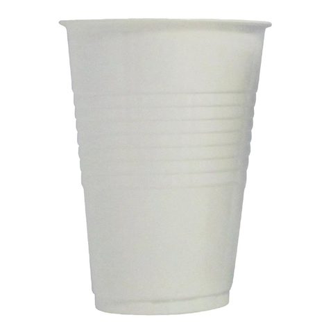 White Tall Polystyrene Plastic Vending Cup 250ml (Pack of 2000)