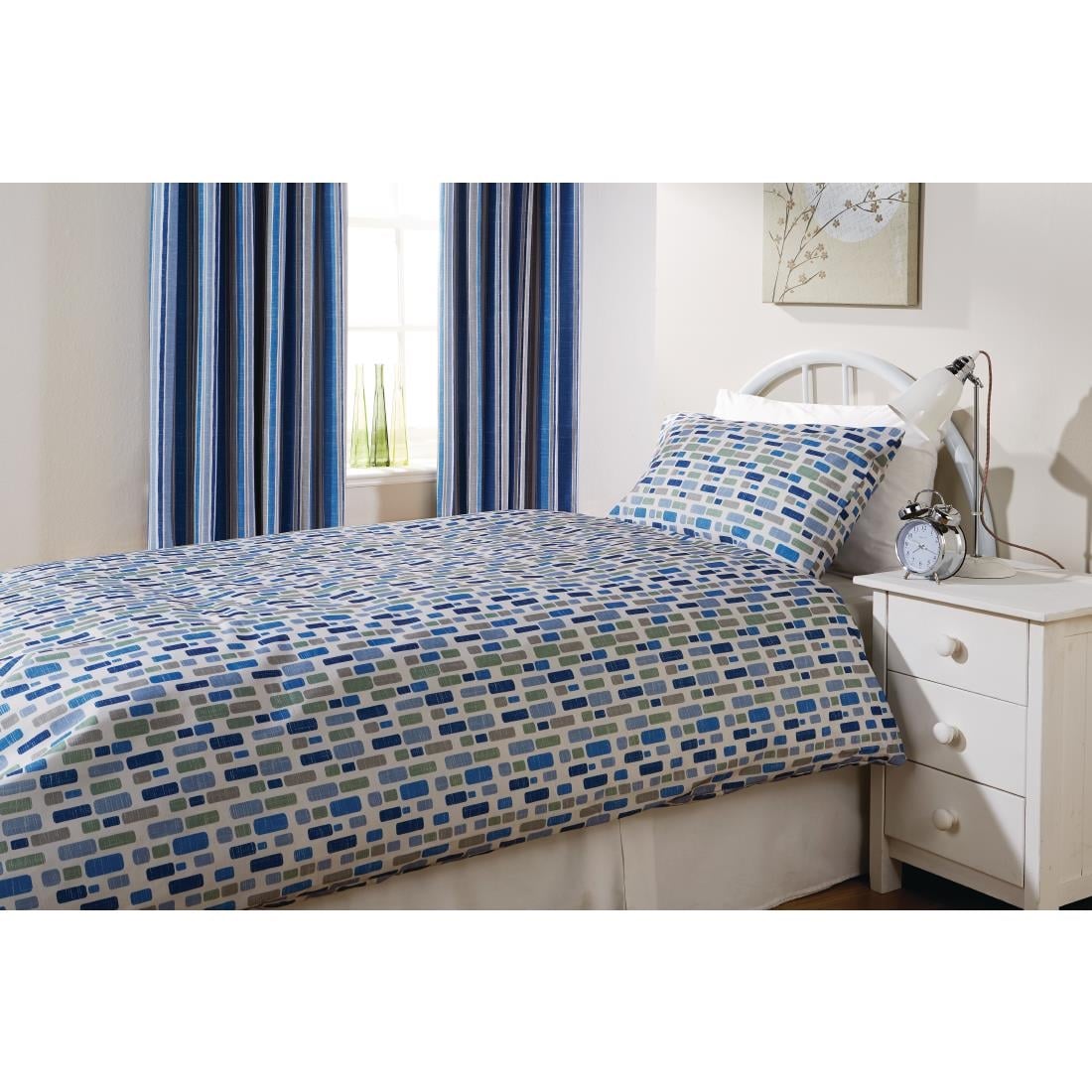 Essentials Florence Pillowcase Pebble Cobalt