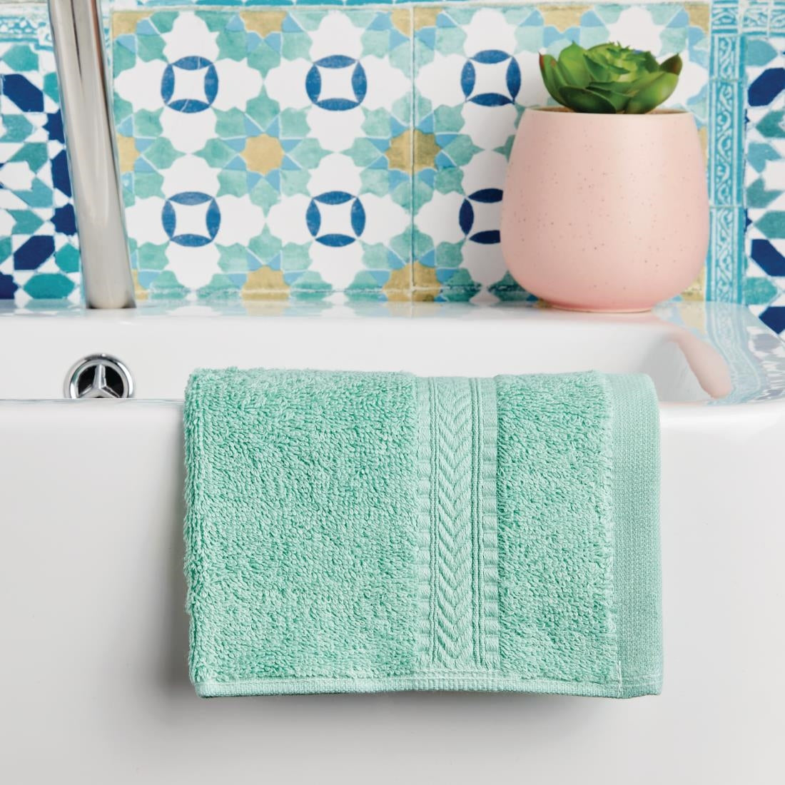 Mitre Essentials Nova Face Cloth Mint (10 Pack)