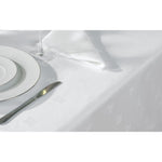 Mitre Luxury Luxor Tablecloth Ivy Leaf White 1350 x 1350mm