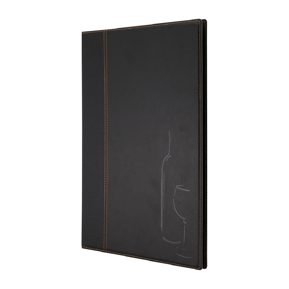 Securit Contemporary A4 Wine List Cover Black