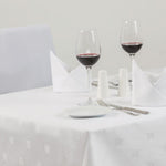 Mitre Luxury Luxor Cotton Napkins Ivy Leaf White 550 x 550mm (10 Pack)