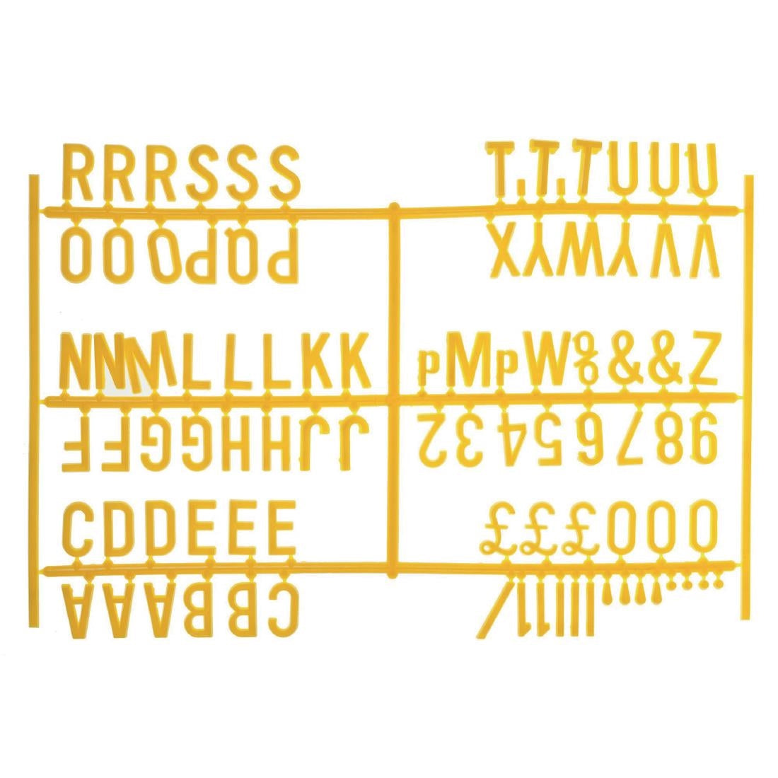 Beaumont Peg Board Letter Set 20mm Yellow