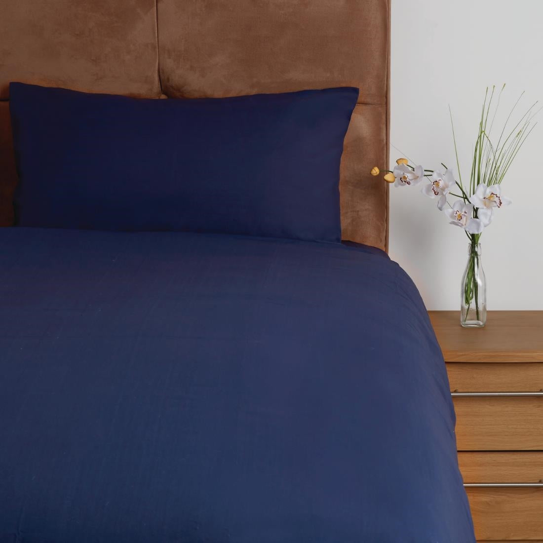 Essentials Temir Duvet Cover Navy Single Open