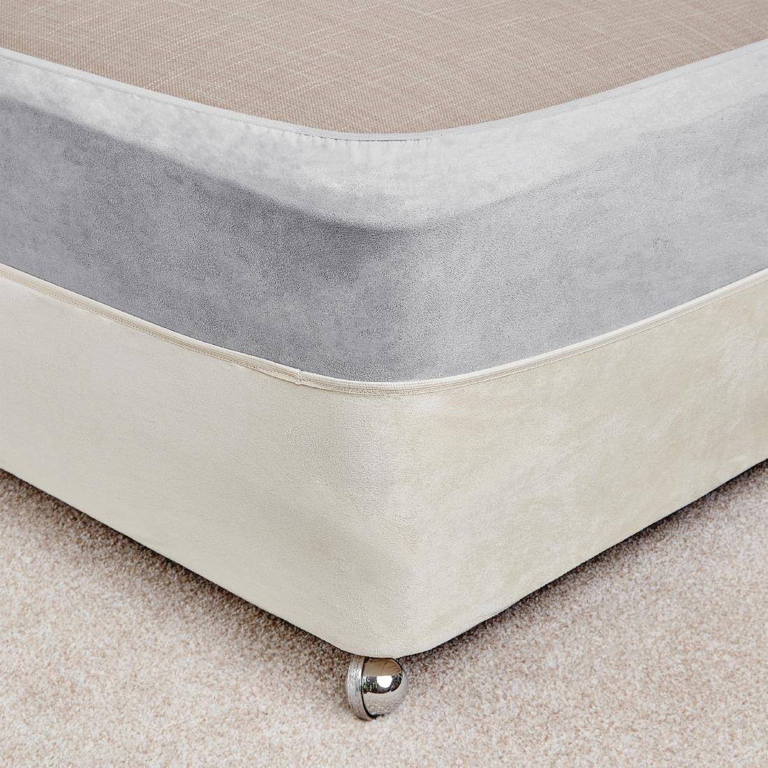Mitre Essentials Divan Bed Base Wrap Oatmeal King Size
