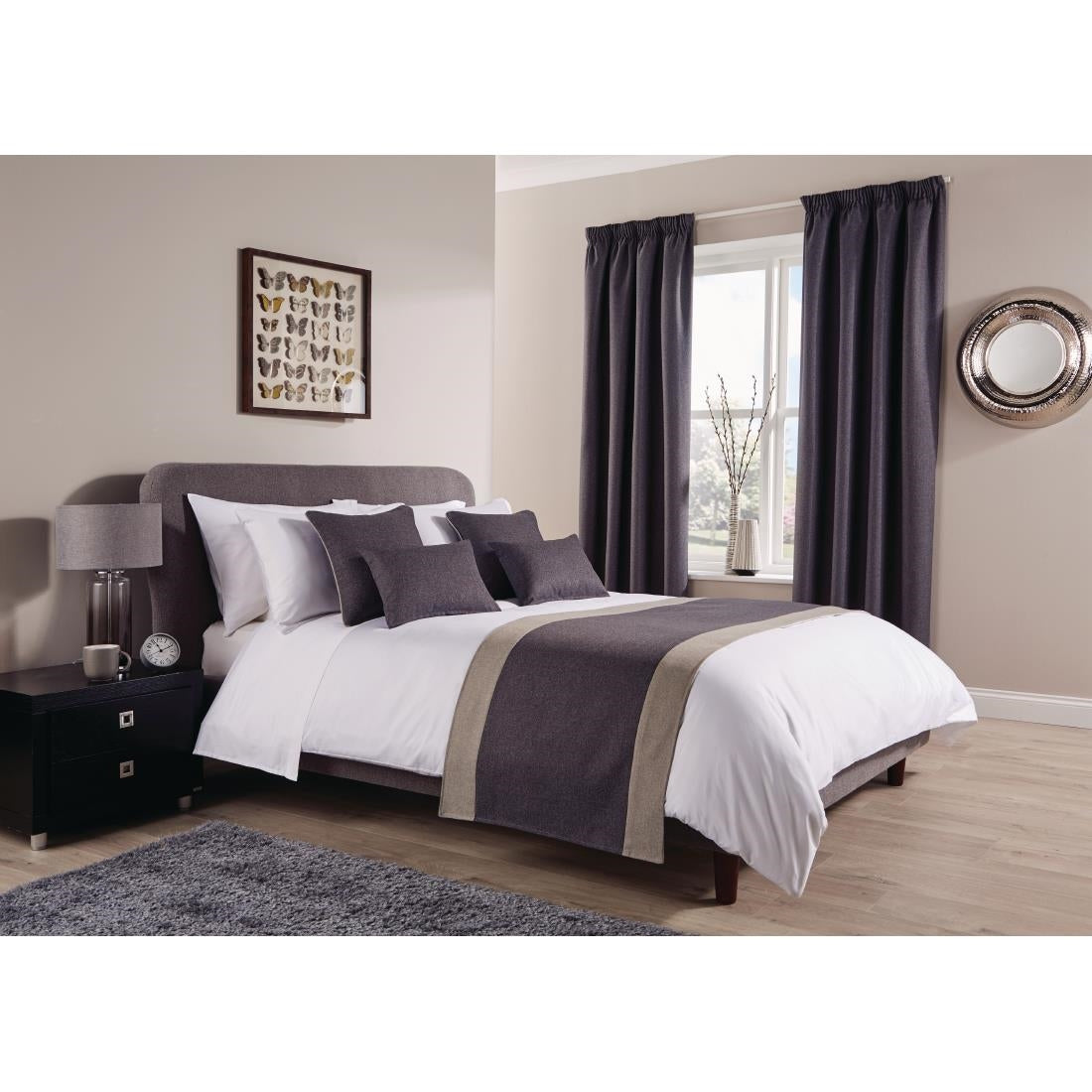 Comfort TUNDRA Runner PEWTER - 63x225cm - SMOKE EDGES