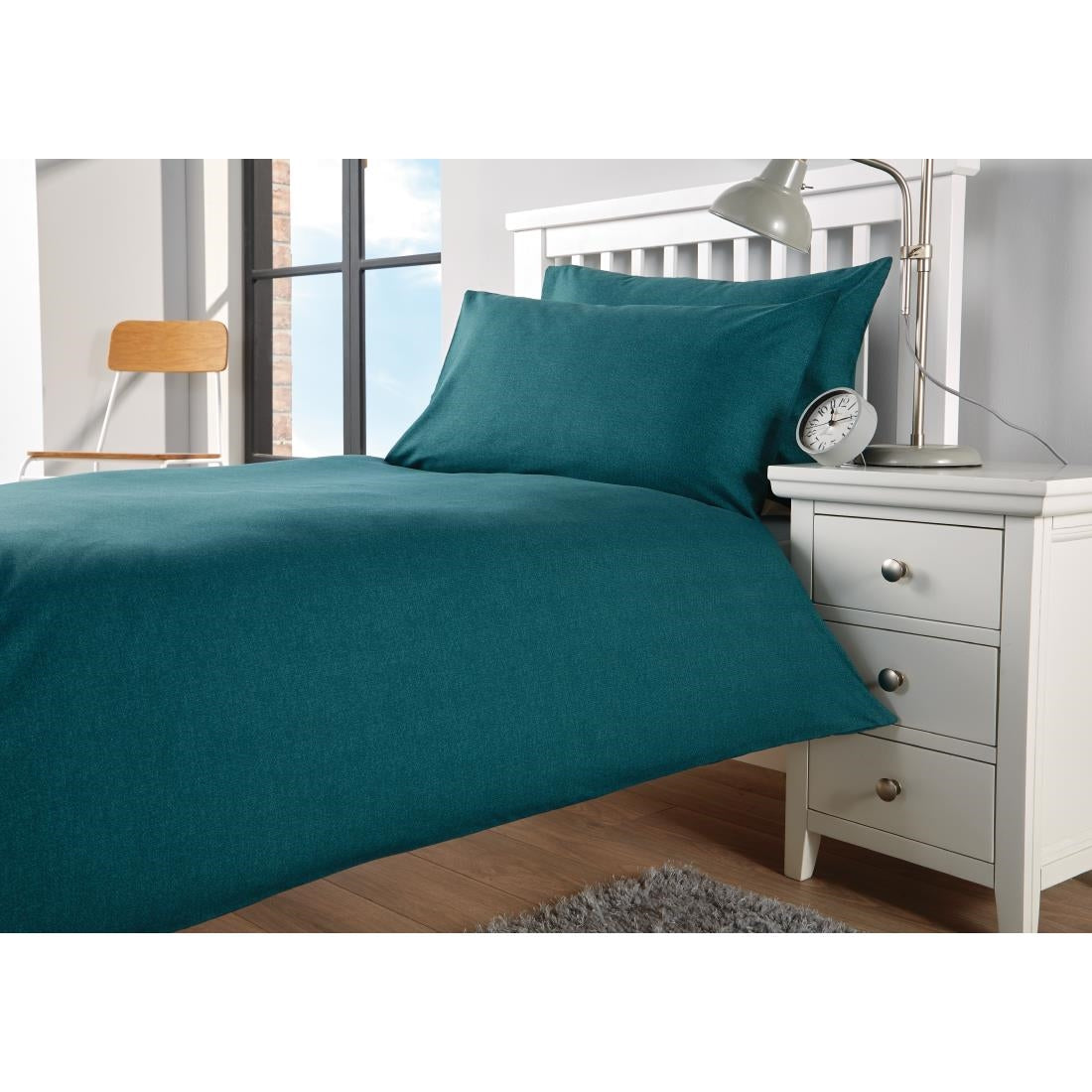 Essentials Opal Duvet Cover Open Teal Single