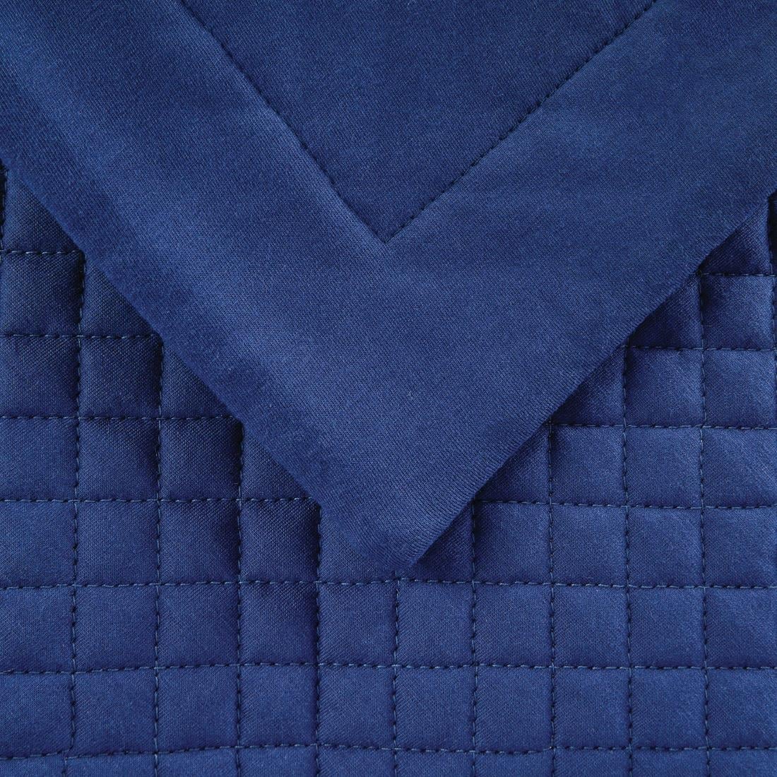 Mitre Essentials Quilted Waffle Bed Runner Denim King