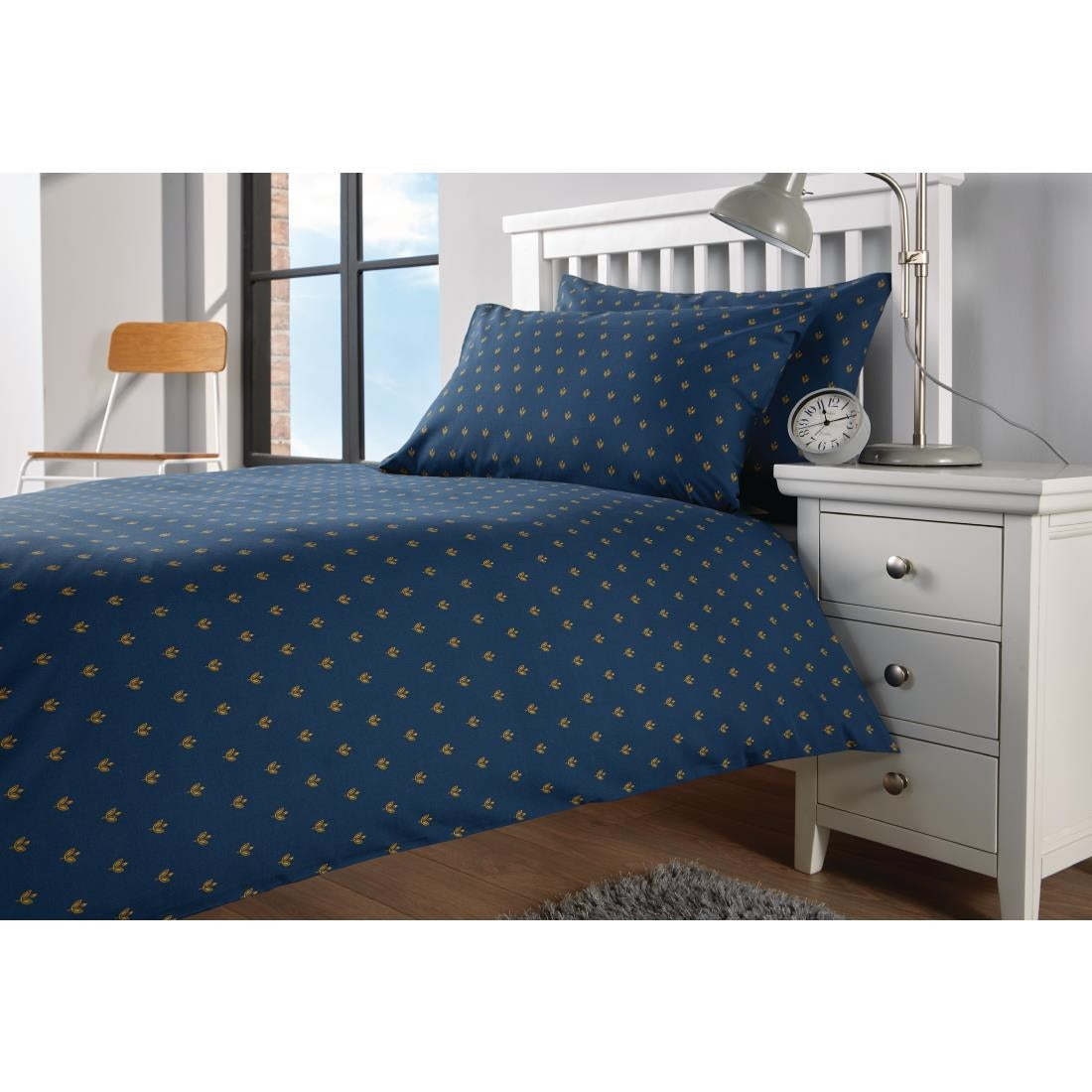 Essentials Perth Duvet Cover Navy Single