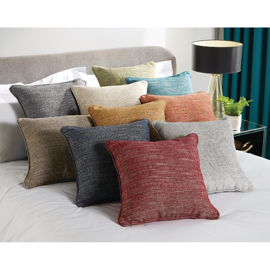 POLARIS 43x43cm Self Piped Cushion (includes Pad) - SPICE