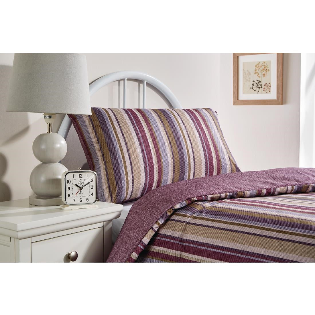 Essentials FIORELLA Cordelia Aubergine/ Everett Aubergine Duvet Cover - Single