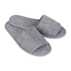 Mitre Luxury Curzon Open Toe Slippers Grey