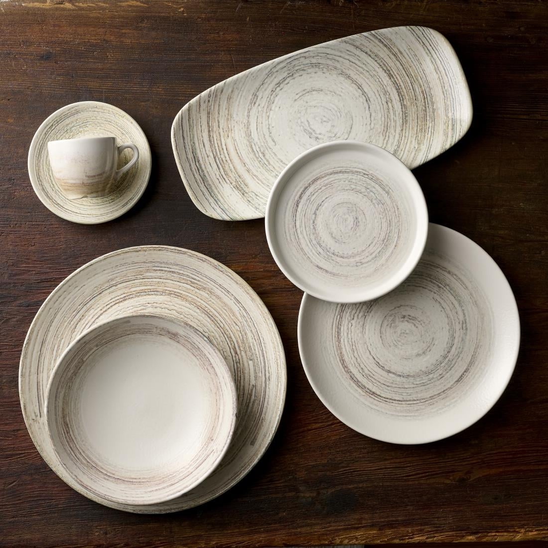 Churchill Elements Dune Walled Plates 160mm (6 Pack)