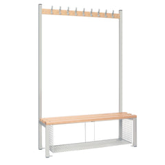 Single-Sided Island Seating with Mesh Tray Grey 1200mm