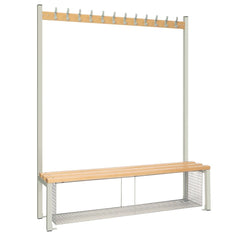 Single-Sided Island Seating with Mesh Tray Grey 1500mm