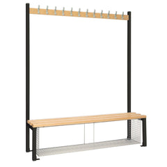 Single-Sided Island Seating with Mesh Tray Black 1500mm