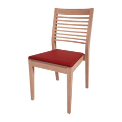 Bolero Bespoke Marty B Stacking Chair Red/Beech