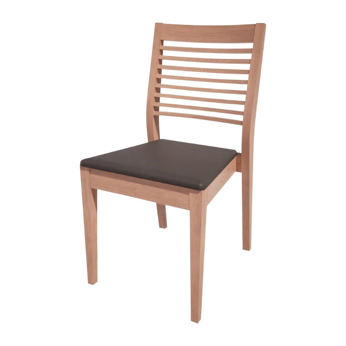 Bolero Bespoke Marty B Stacking Chair in Anthracite/Beech