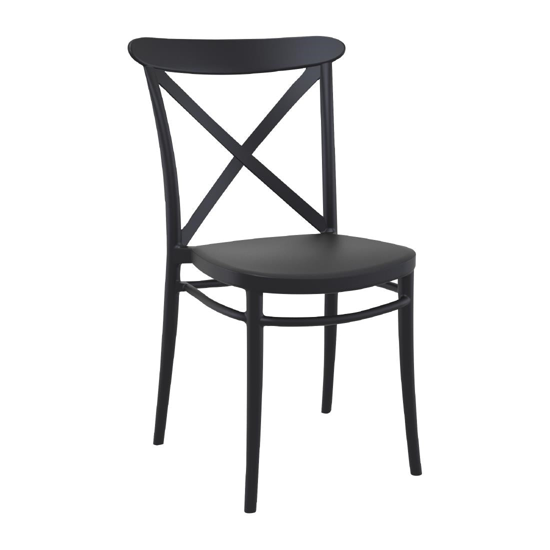 Cross Side Chairs Black (2 Pack)