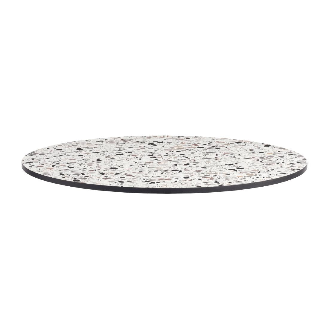 Extrema Round Table Top Mixed Terrazzo 690mm