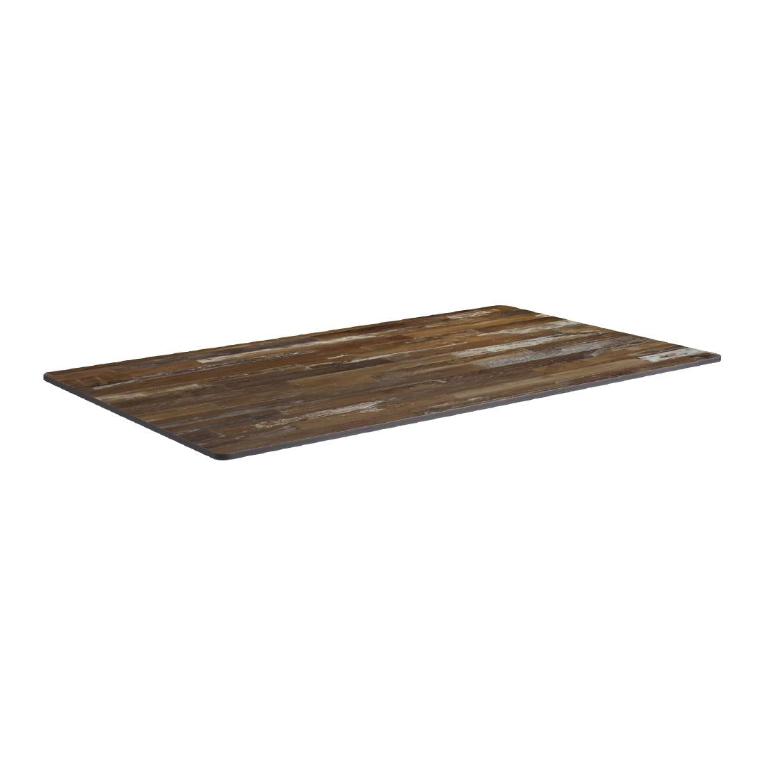 Extrema Rectangular Table Top Planked Vintage Wood 1190x690mm