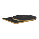 Omega Round Laminate Table Top Black Marble 800mm
