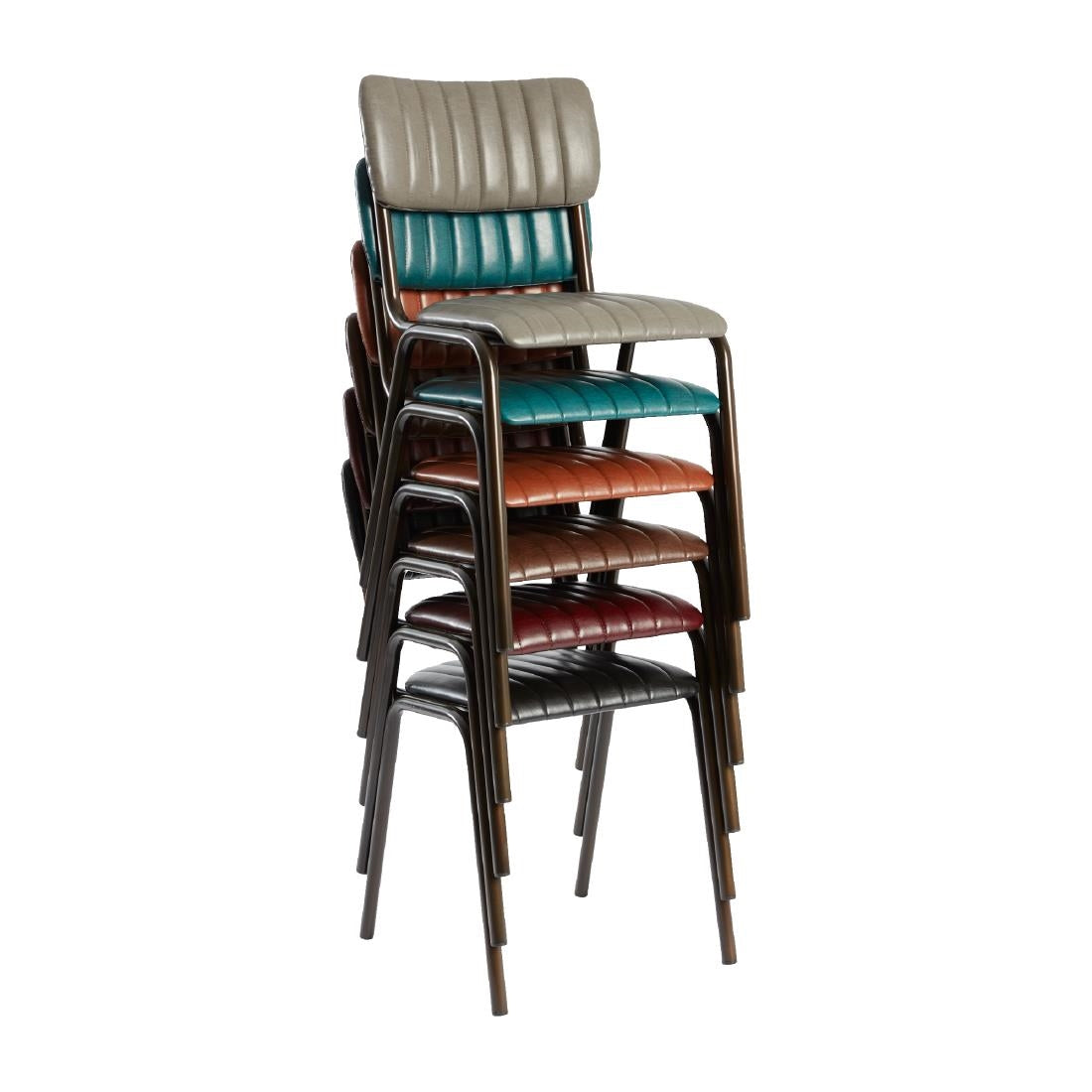 Tavo Stacking Side Chairs Vintage Black (2 Pack)