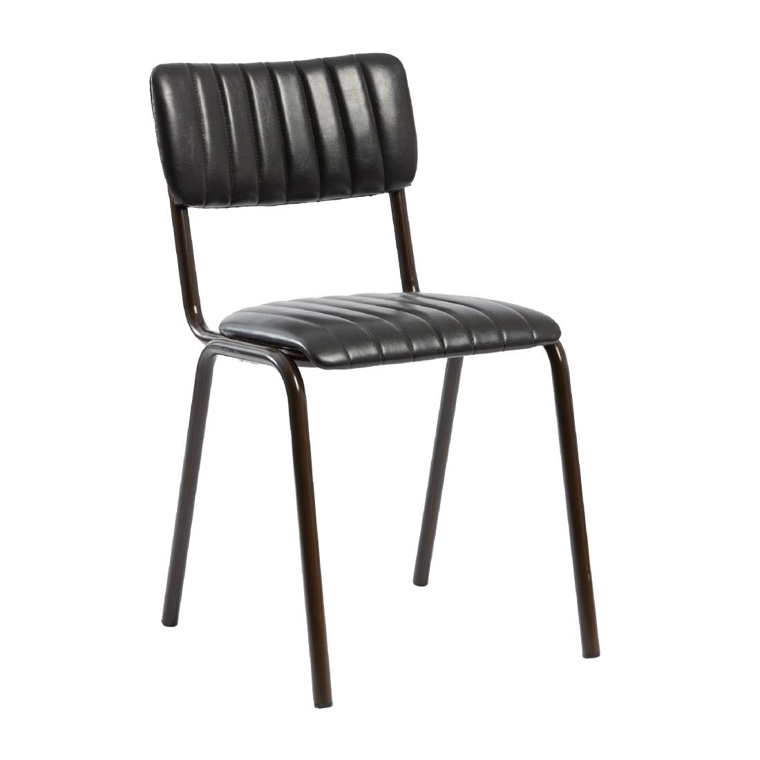 Tavo Stacking Side Chairs Vintage Black (2 Pack)