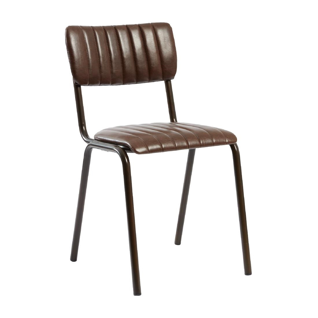 Tavo Stacking Side Chairs Vintage Brown (2 Pack)