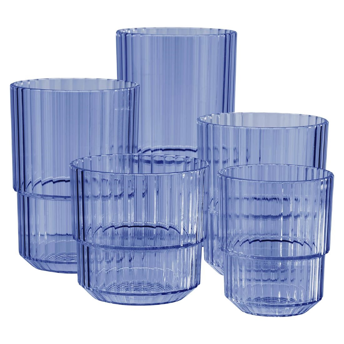 APS Linea Light Blue Drinking Cups 300ml (48 Pack)
