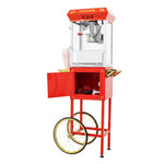 A1 Equipment 8oz Popcorn Machine with Cart Red