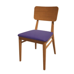 Bolero Bespoke Brenda Side Chair Blue/Oak Contract Dining Chair