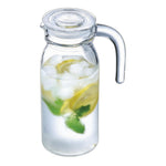 Arcoroc Spring Glass Jugs with Lid 1Ltr (6 Pack)