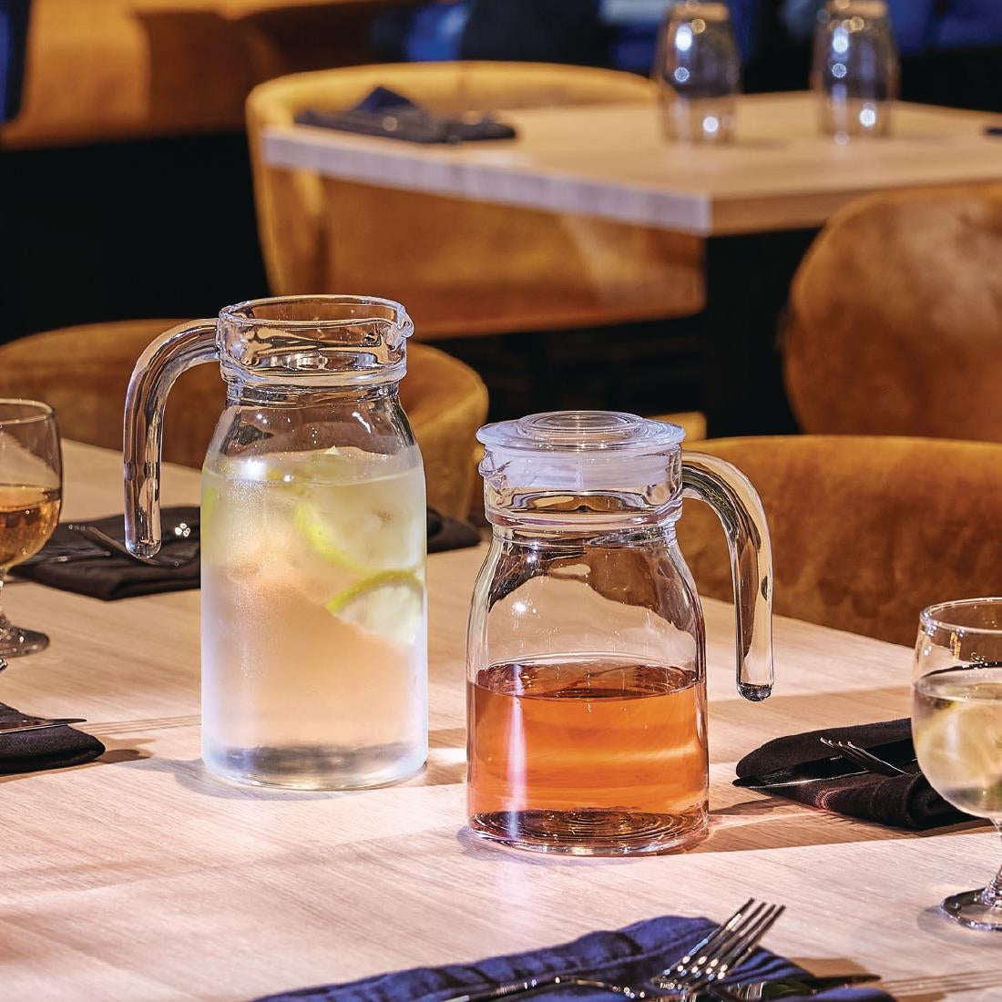 Arcoroc Spring Glass Jugs with Lid 750ml (6 Pack)