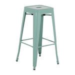 Bolero Bistro Metal High Stools Olive Green (4 Pack)